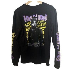 Boyz N The Hood Shirt Boys Black Long Sleeve Ice Cube Doughboy Size S